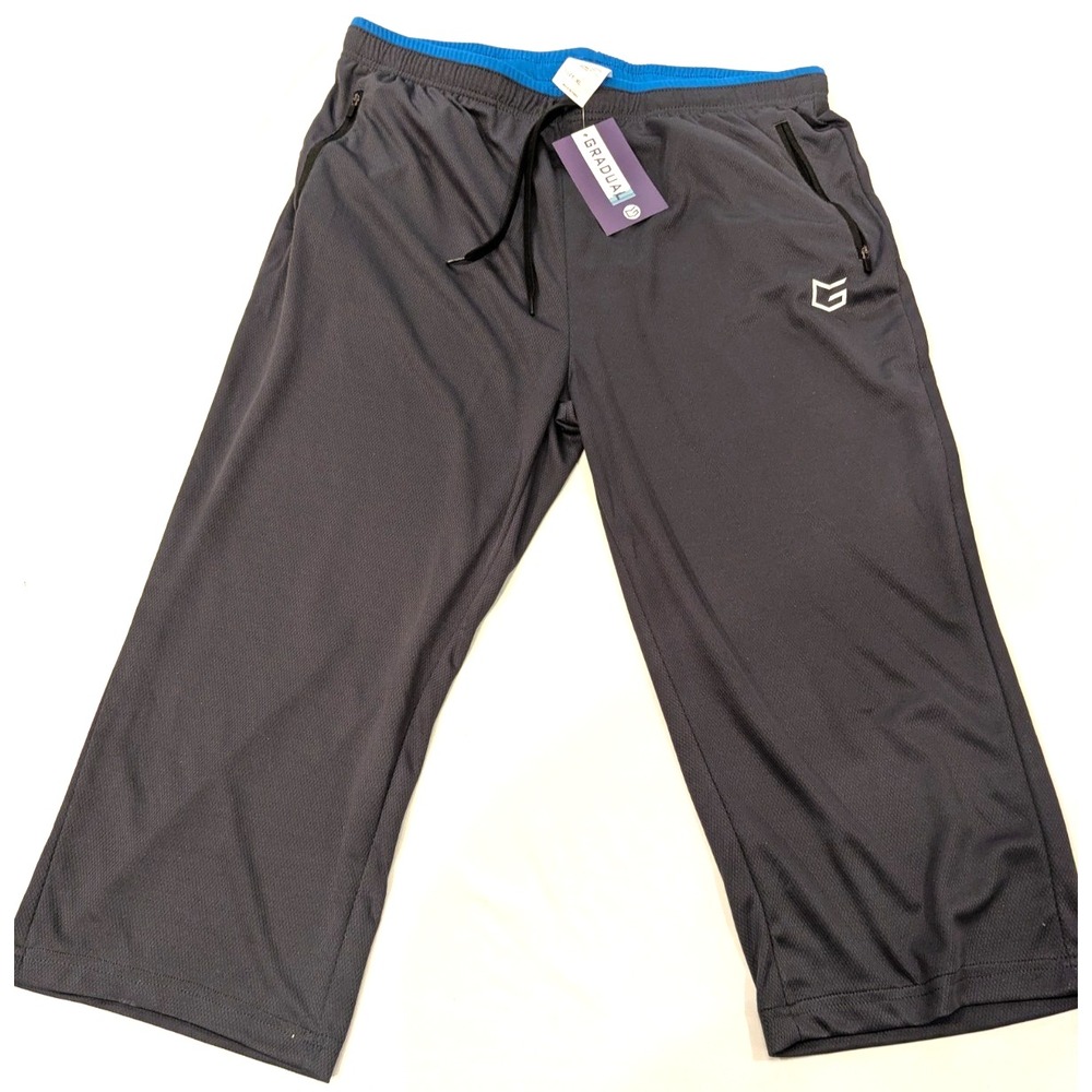 NEW G Gradual Sz: XL 3/4 Length Casual Wide Leg Sweatpants Jogger Loose Pockets